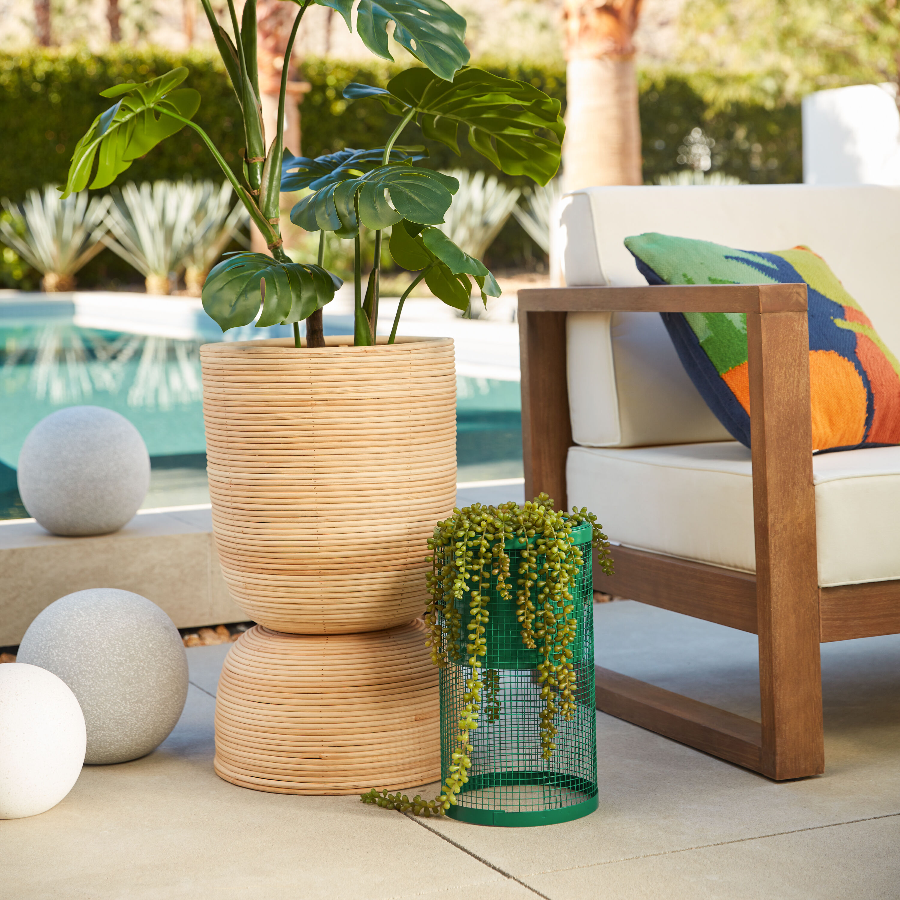 Terrazzo Orb Outdoor Decor image number 1