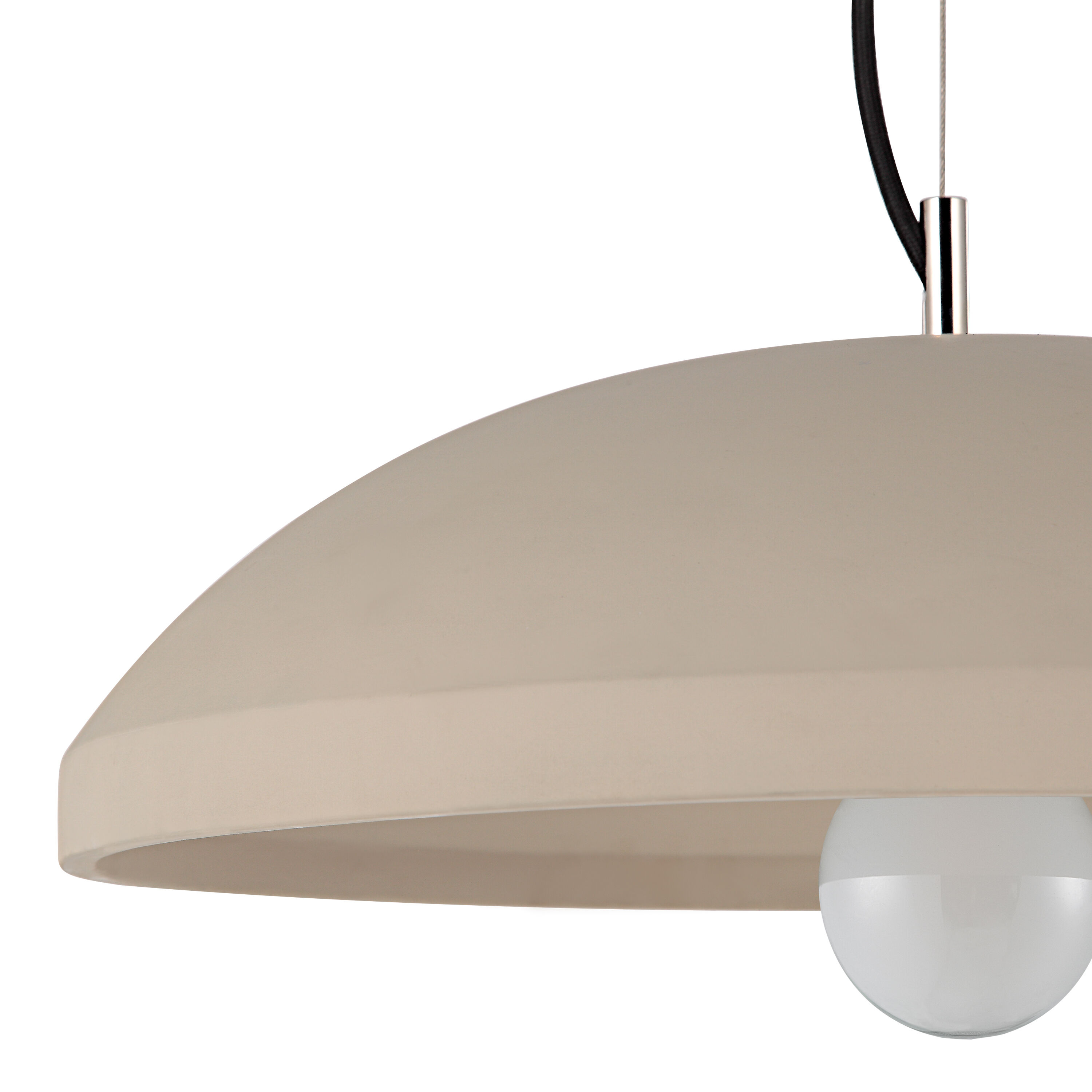 Scilla Beige Concrete Dome Pendant Lamp image number 3