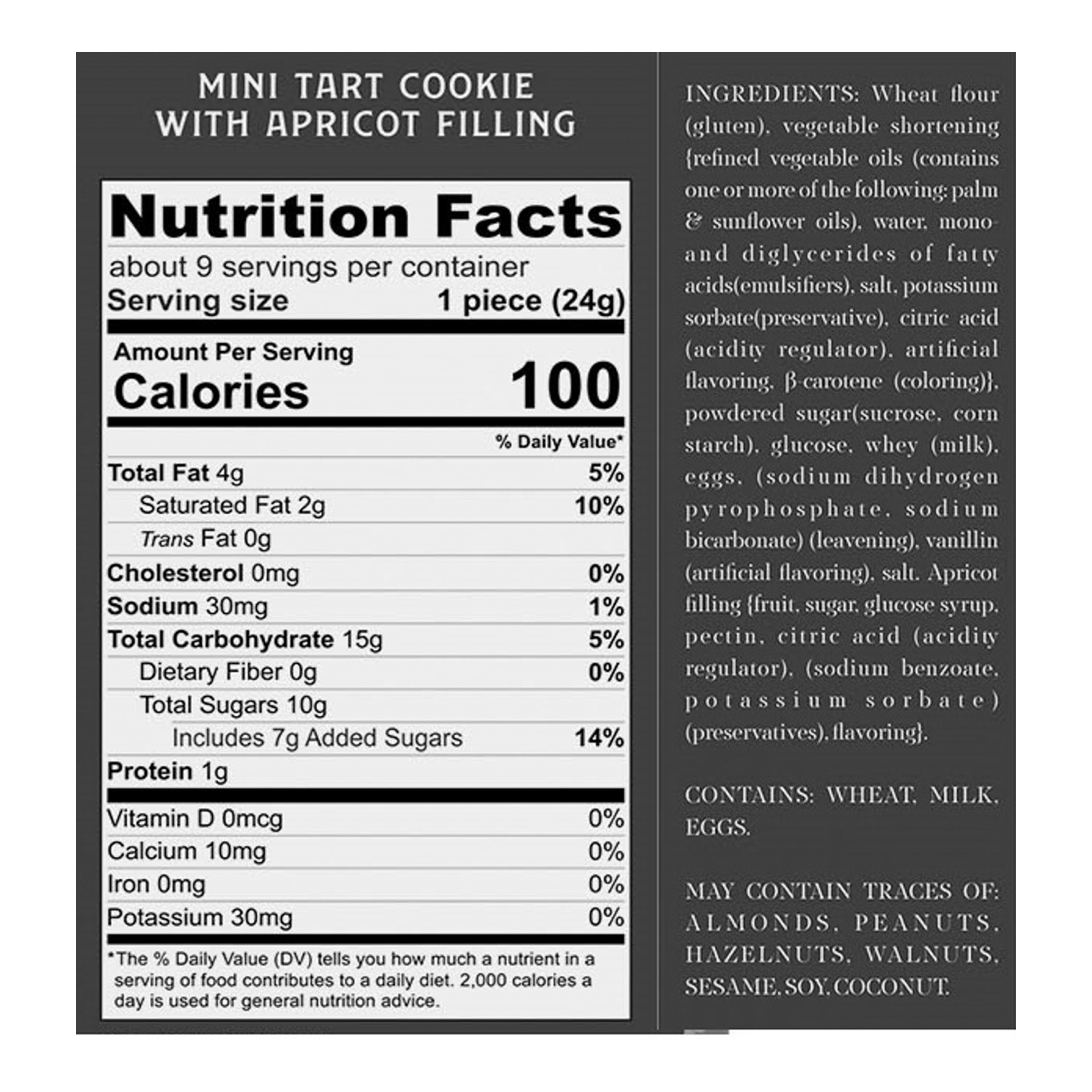 Biscotti Tsoungari Rotunda Apricot Mini Tart Cookies image number 1