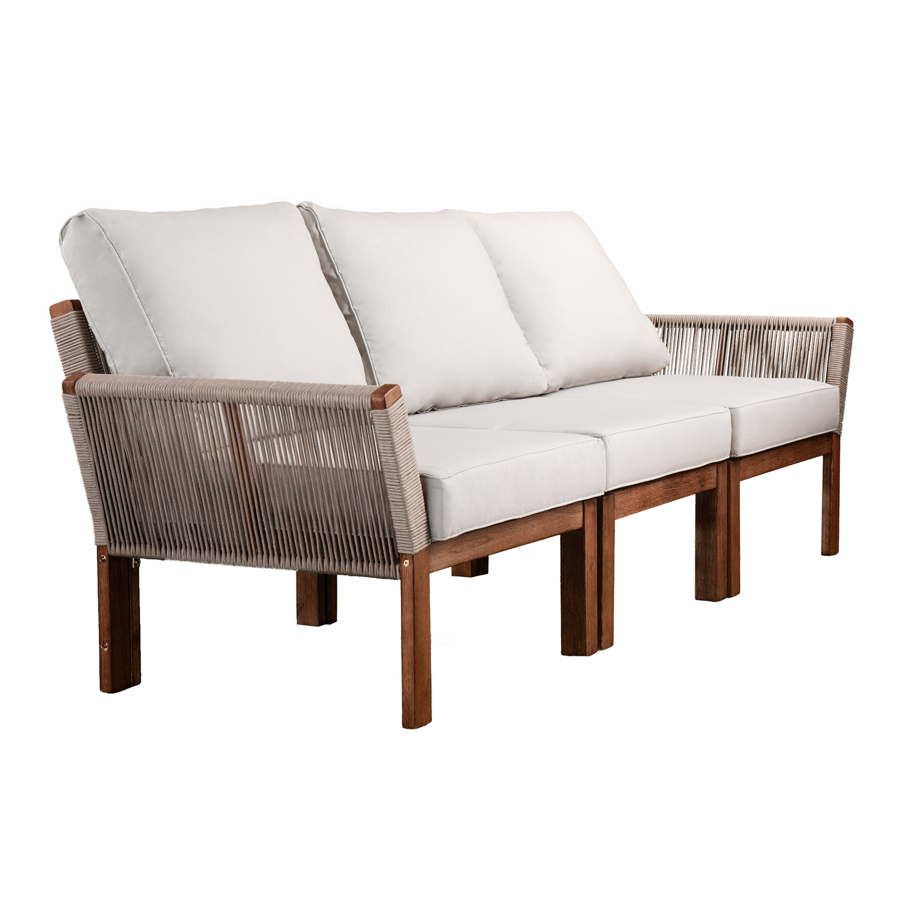 Zurich Rope and Acacia Wood Outdoor Furniture Collection image number 1