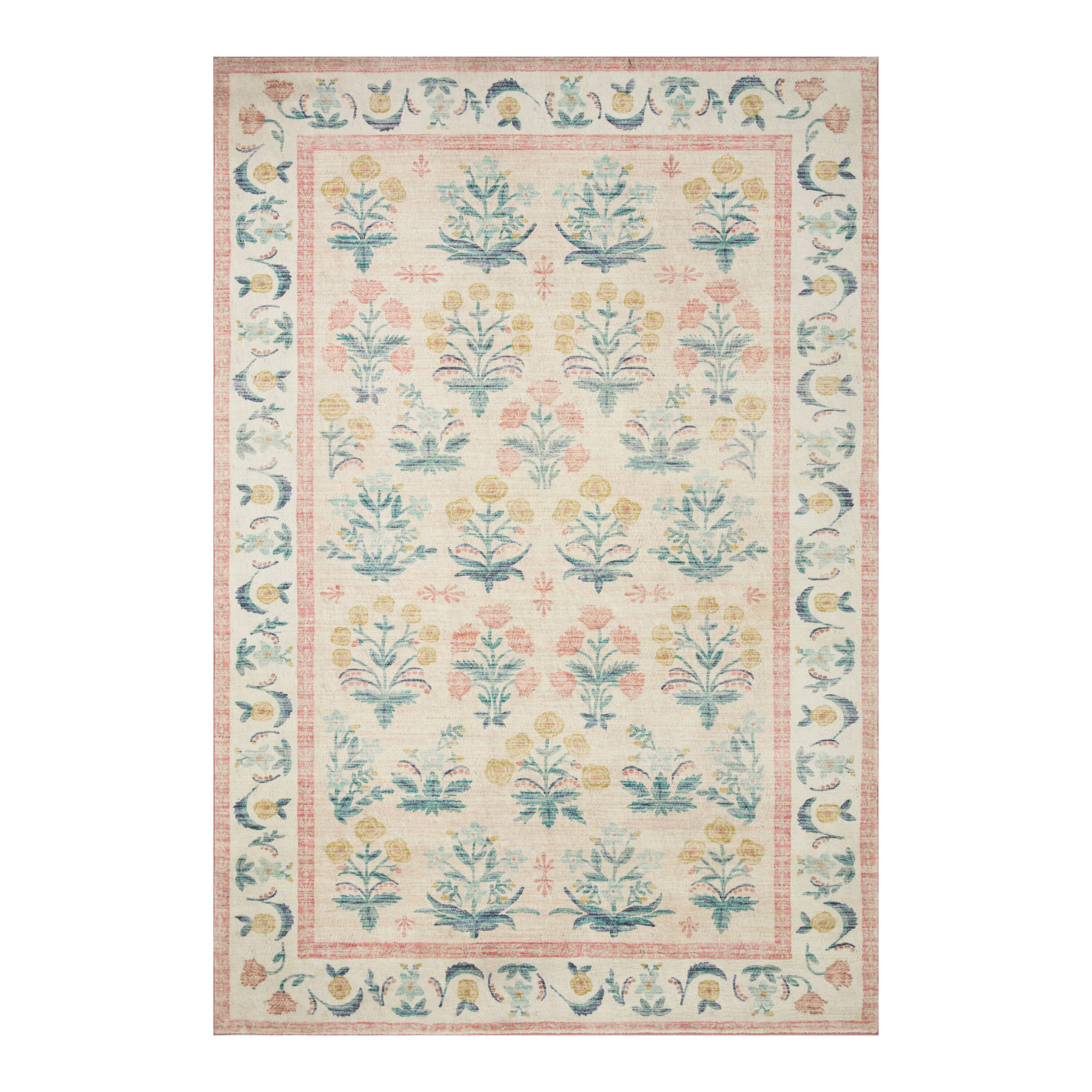 Rifle Paper Co. x Loloi Blush Eden Floral Area Rug