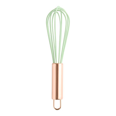 Mini Sage Green Silicone and Rose Gold Steel Whisk Set of 2 Mini Sage Green Silicone and Rose Gold Steel Whisk Set of 2