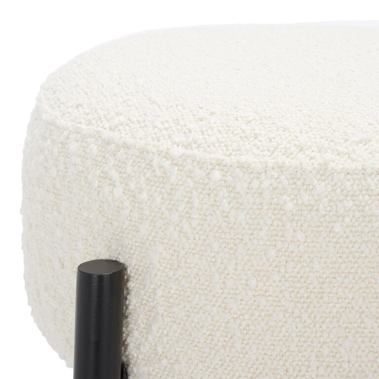 Barlow Metal and Boucle Backless Upholstered Counter Stool image number 4