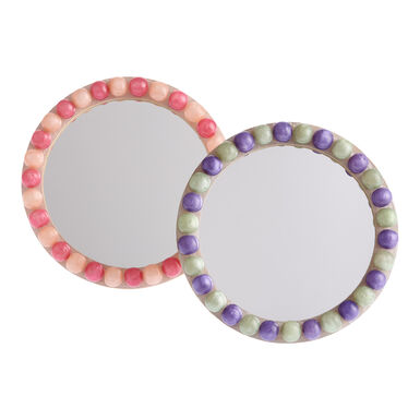 Round Bead Retro Mini Mirror Round Bead Retro Mini Mirror