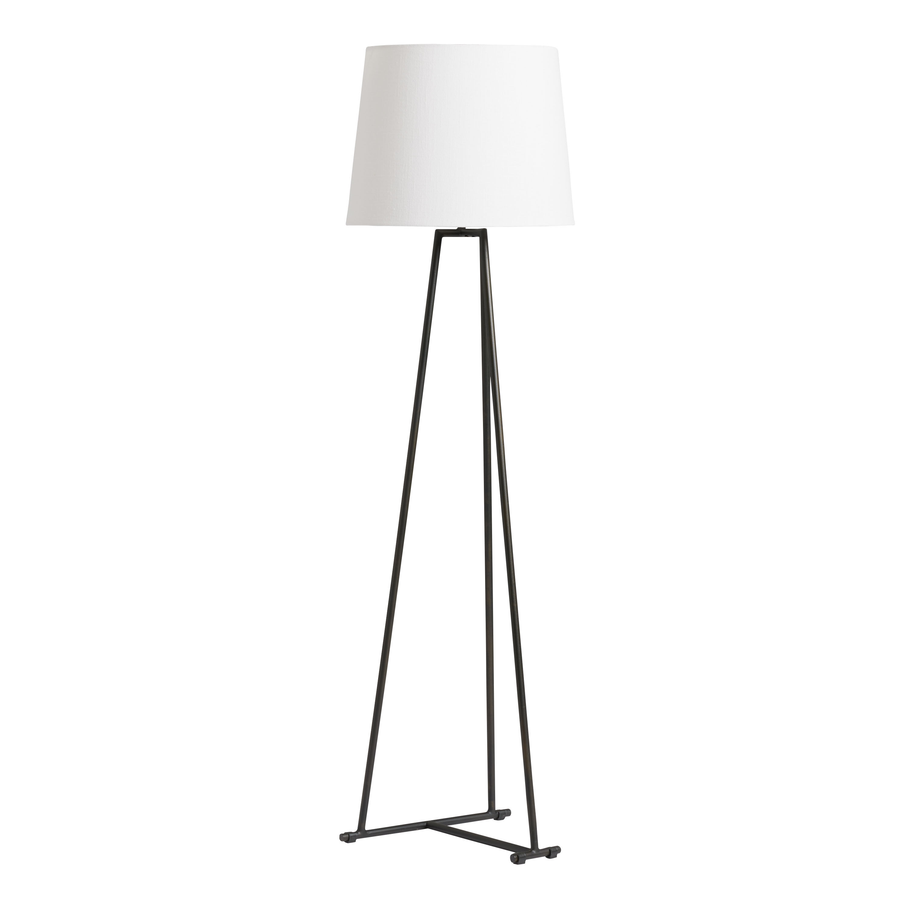 Karl Black Hand Forged Metal Tripod Floor Lamp