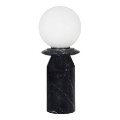 Oceana Frosted Glass Globe and Marble LED Accent Lamp
