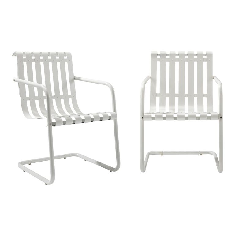 Aubrey Metal Outdoor Chairs Set of 2 image number 1