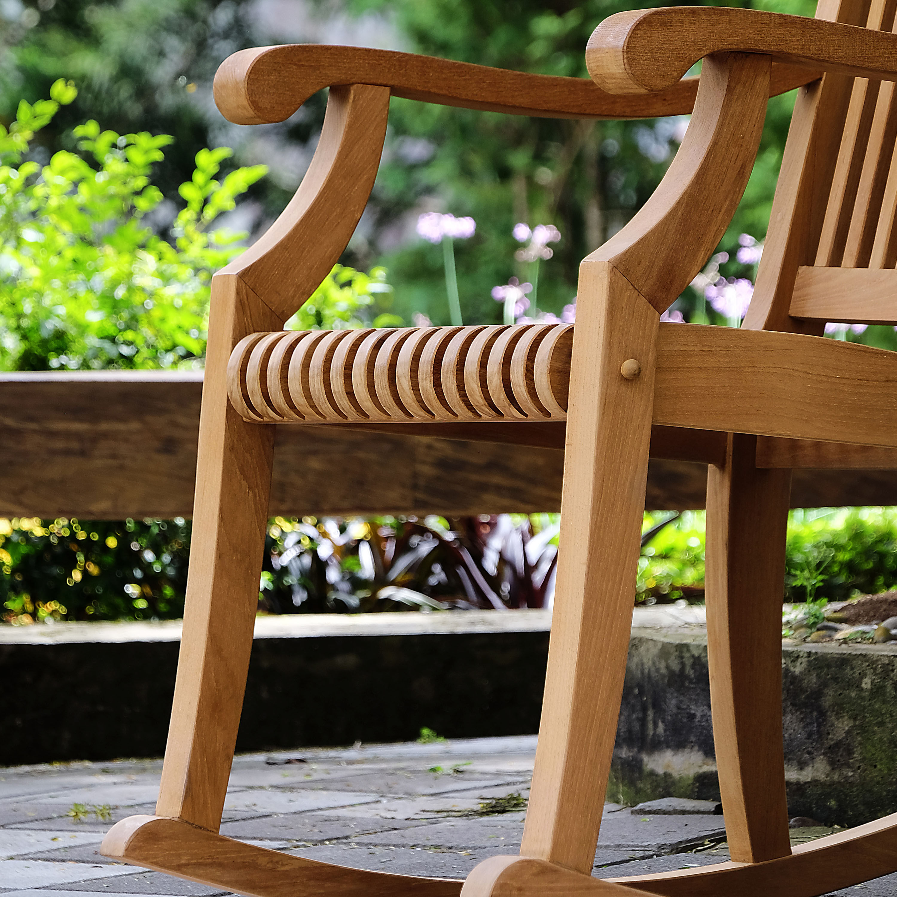 Members mark teak rocking chair clearance