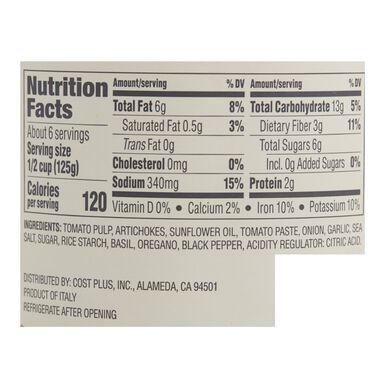 World Market® Artichoke Pasta Sauce World Market® Artichoke Pasta Sauce