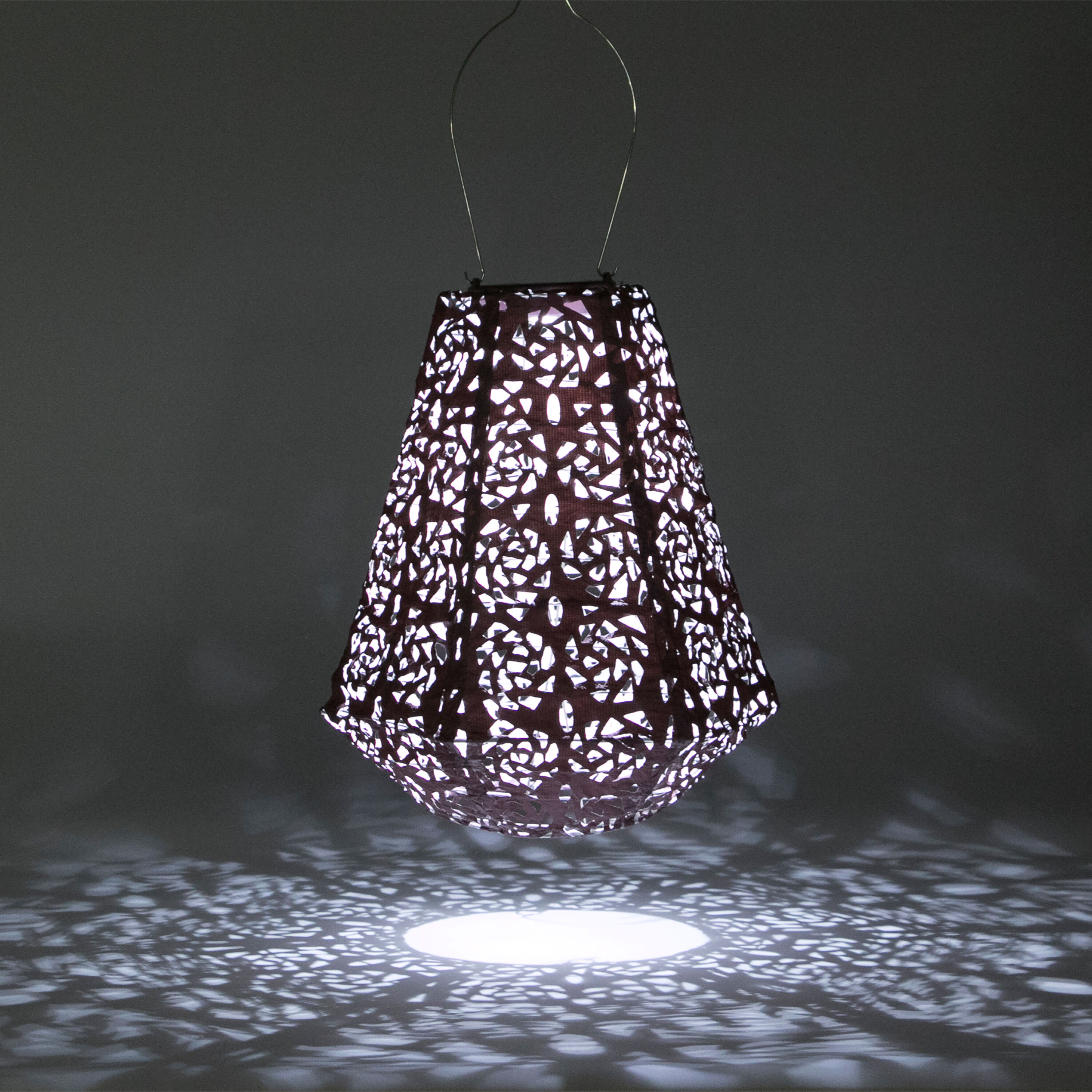 Prism Rose Fabric Solar LED Lantern