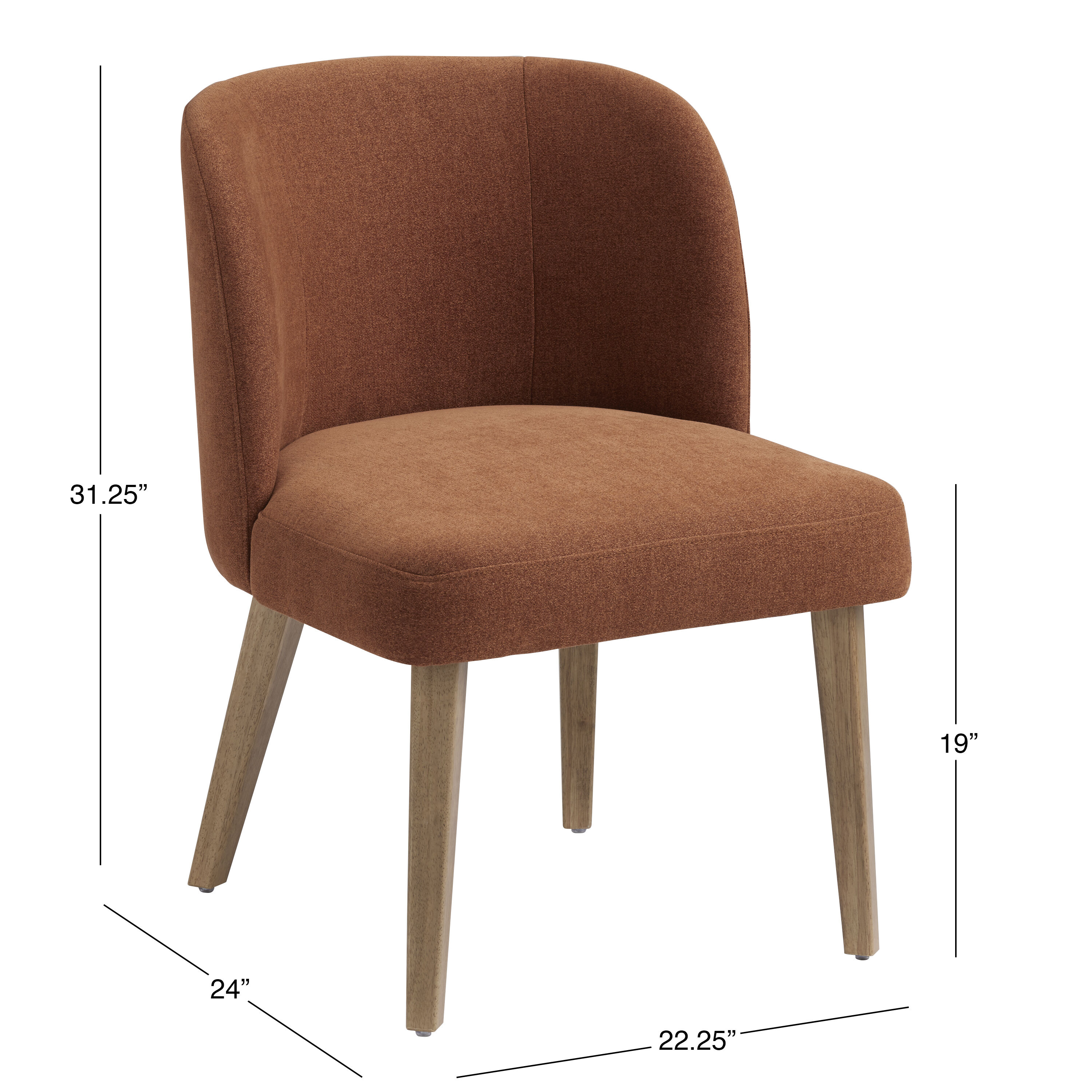Karena Curved Back Upholstered Dining Chair Set of 2 World Market