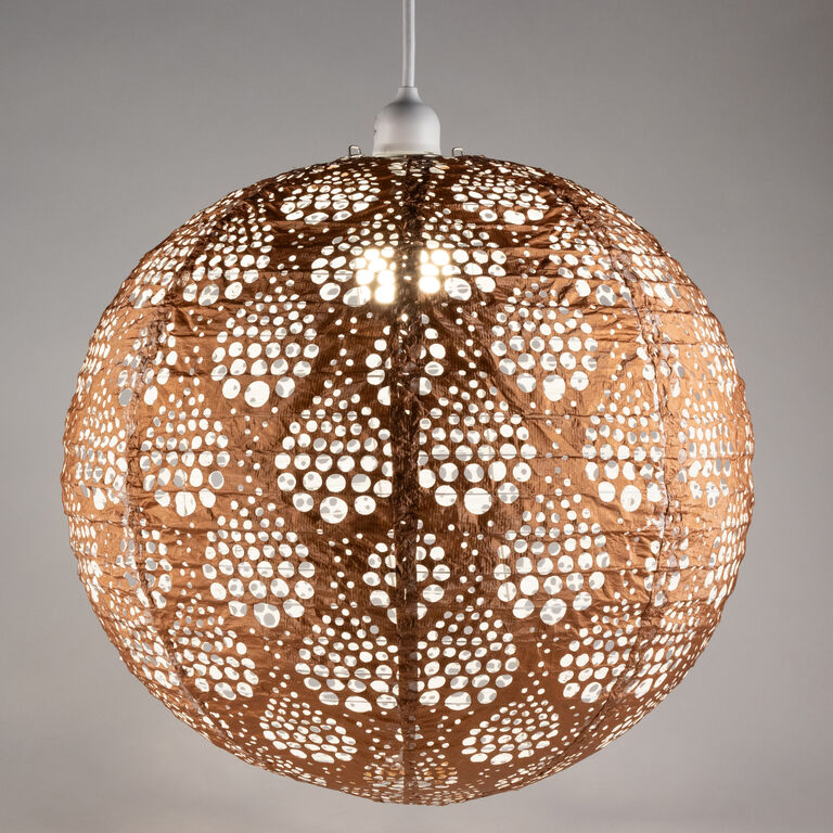 Round Dewdrop Fabric Lantern Pendant Lamp image number 6