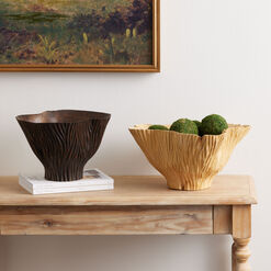 CRAFT Teak Wood Ruffled Bowl Collection