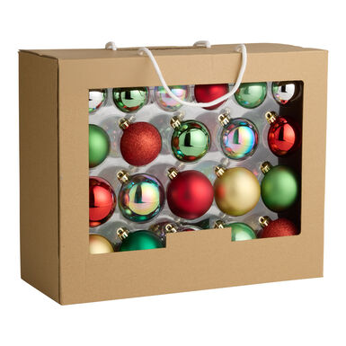 Traditional Shatterproof Ball Ornaments 42 Pack Traditional Shatterproof Ball Ornaments 42 Pack