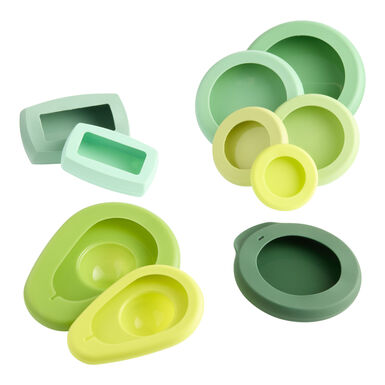Food Huggers Avocado Green Reusable Food Savers 10 Piece Set Food Huggers Avocado Green Reusable Food Savers 10 Piece Set