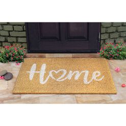 Home With a Heart Coir Doormat