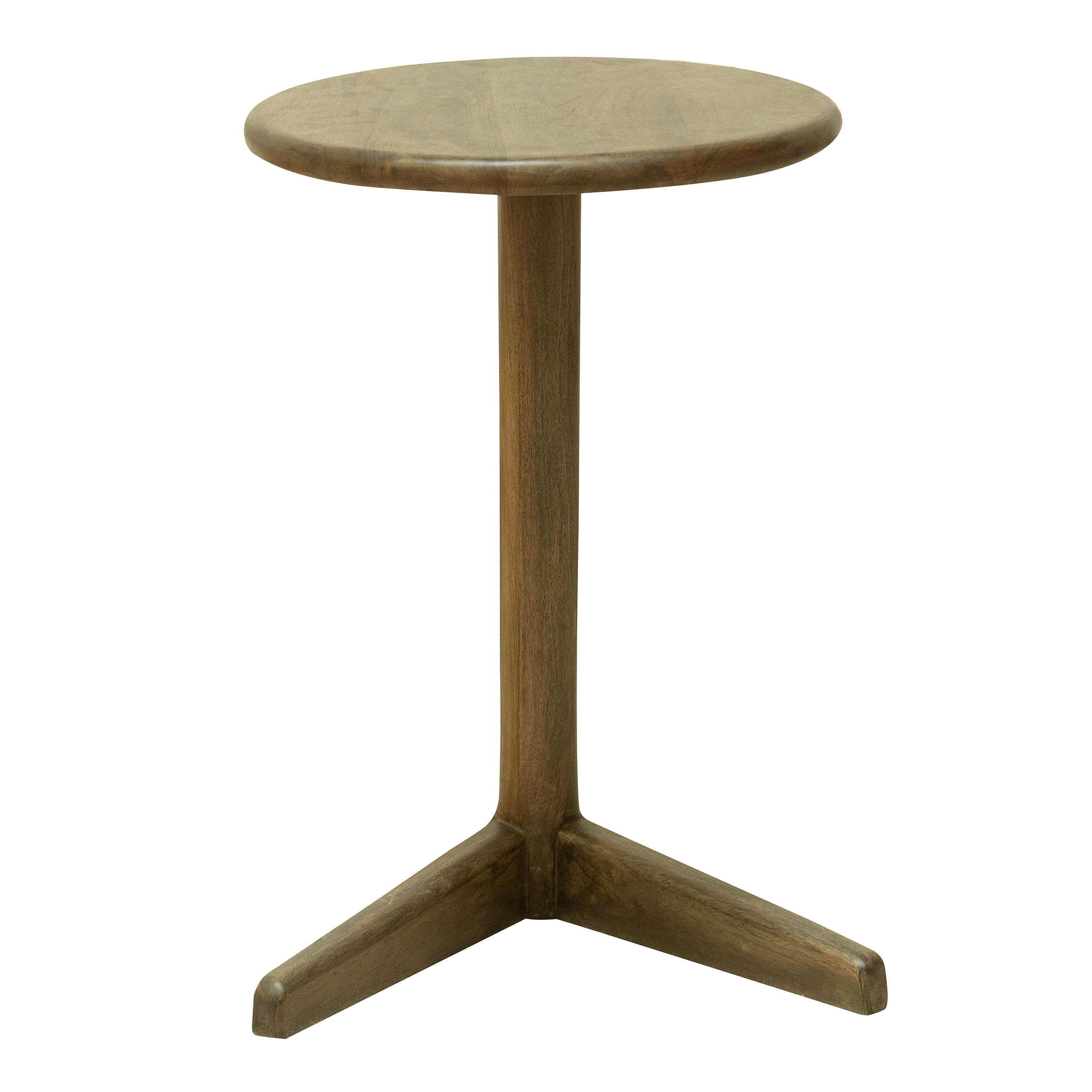 Ihita Round Light Brown Wood C Shaped Side Table image number 2