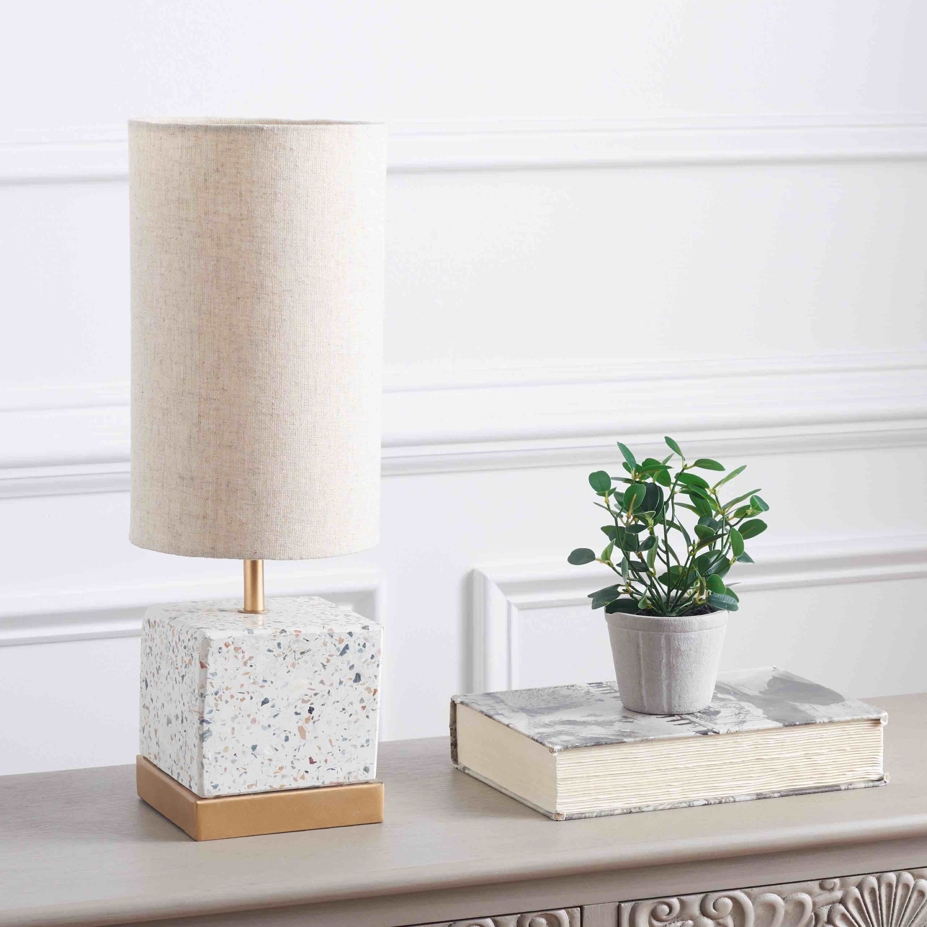 Serena Speckled Concrete Terrazzo Accent Lamp image number 3