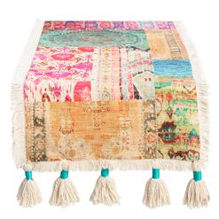 Multicolor Patchwork Haveli Table Runner