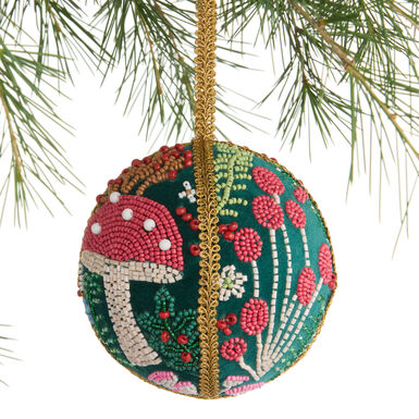 Beaded Velvet Ball Ornament Beaded Velvet Ball Ornament