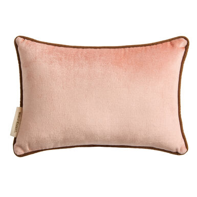 Small Coral Velvet Beaded Snake Lumbar Pillow Small Coral Velvet Beaded Snake Lumbar Pillow