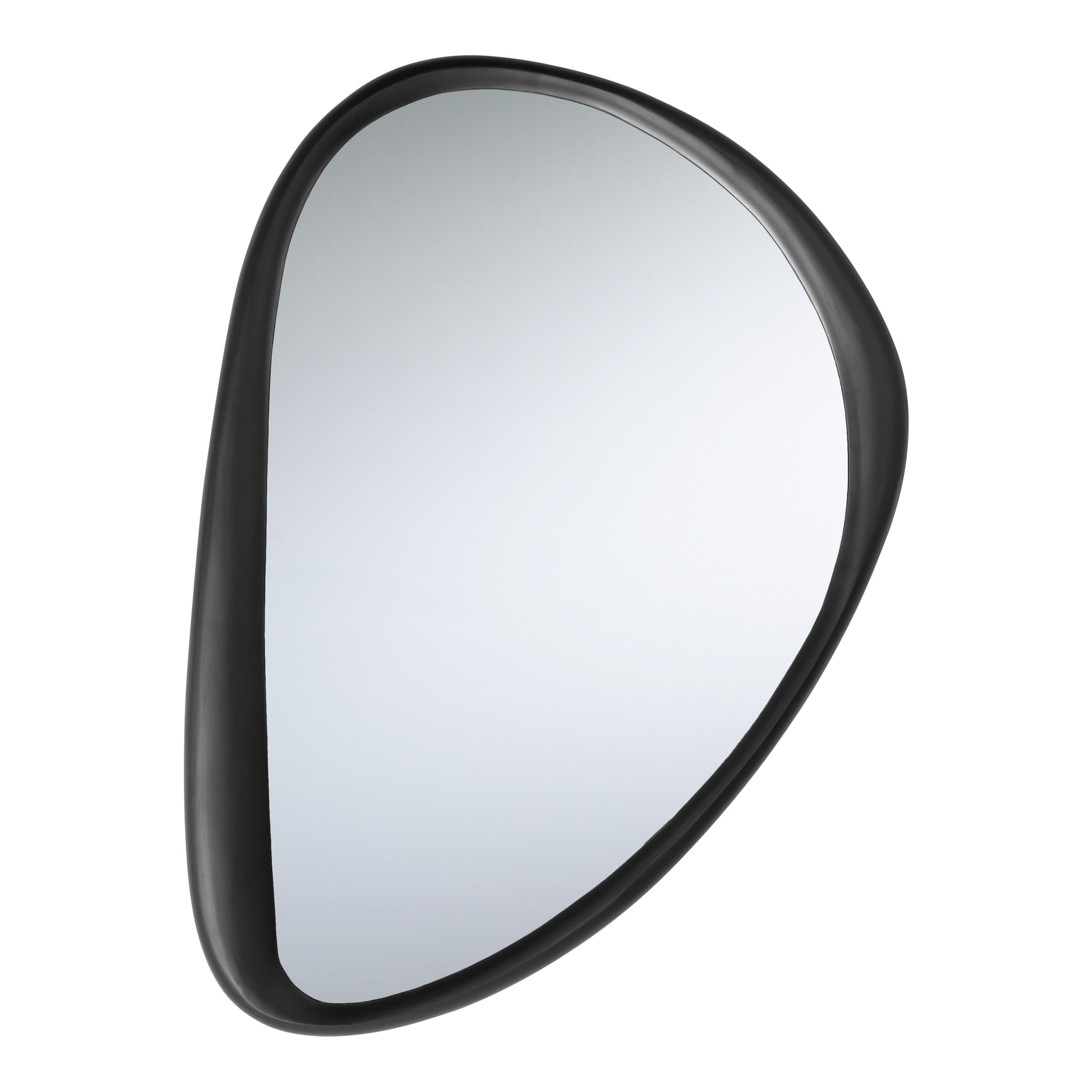 Wood Organic Pebble Wall Mirror