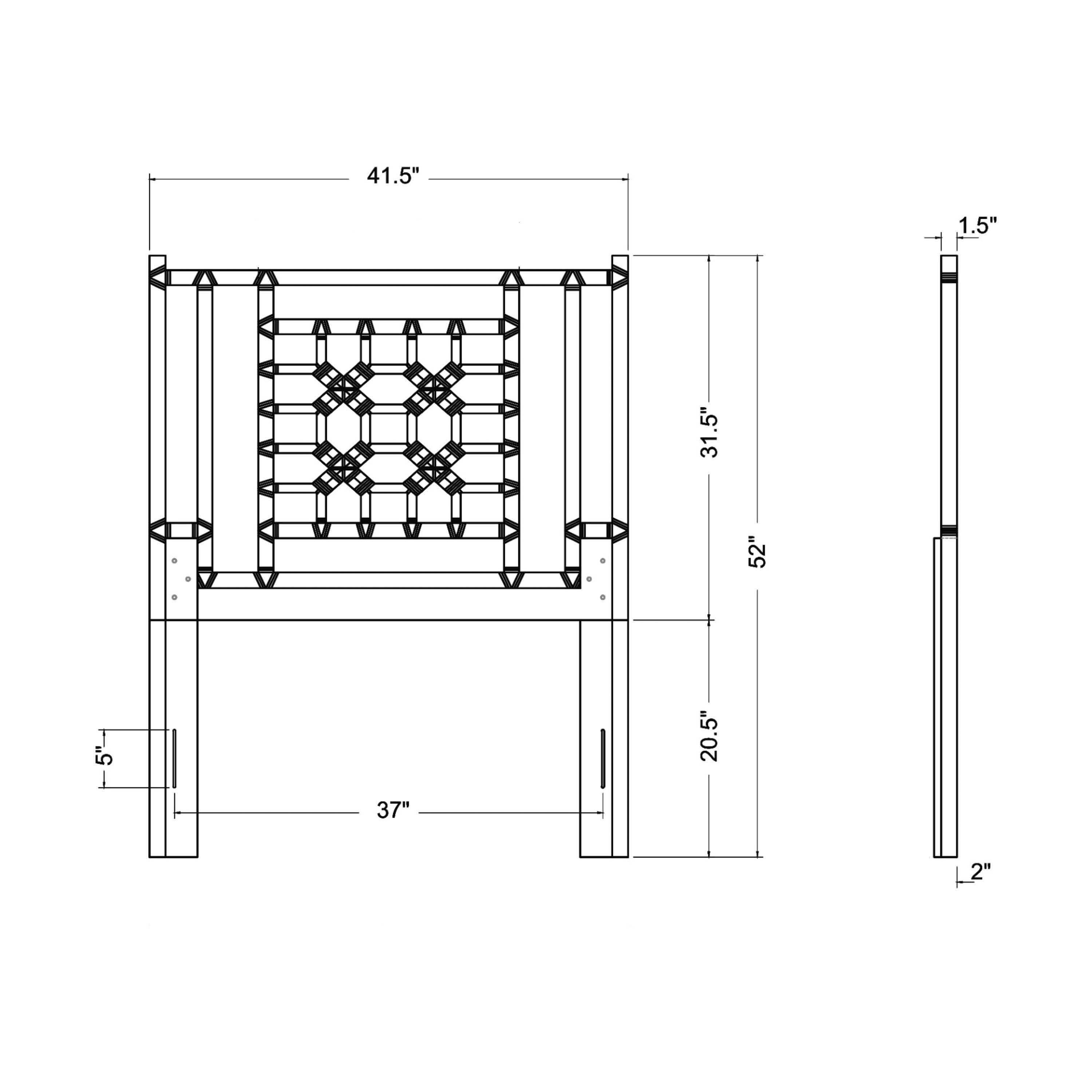 Westley Rattan And Mahogany Wood Headboard image number 6