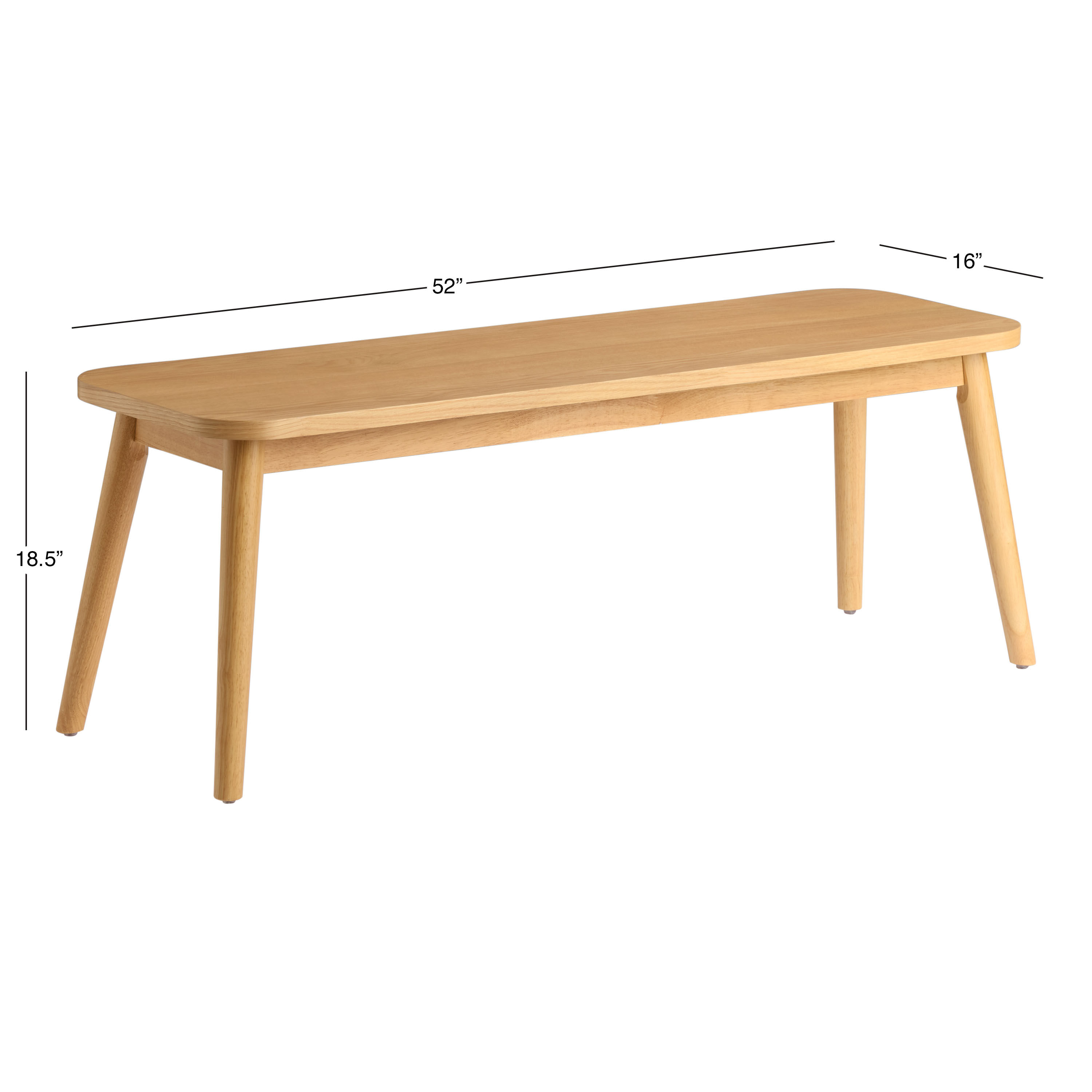Wrenley Wood Scandi Dining Bench image number 4