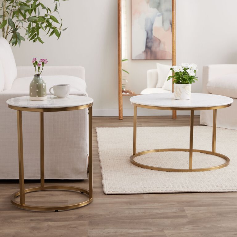  Luxe Accent Side Table (Natural) : Handmade Products