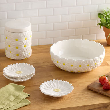 Daisy Hand Painted Figural Appetizer Plate Daisy Hand Painted Figural Appetizer Plate