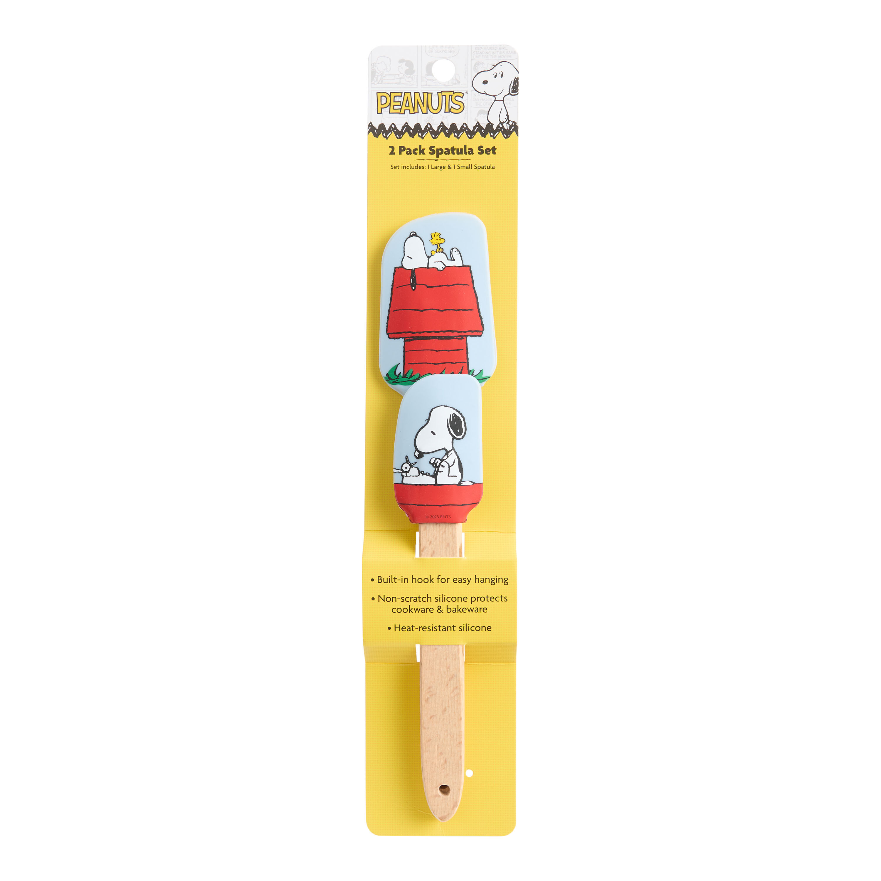 Peanuts Silicone and Wood Snoopy Spatulas 2 Piece Set image number 1