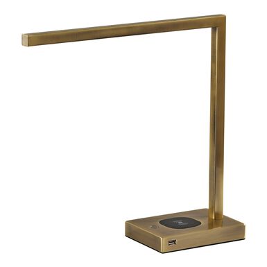 Seward Metal LED Desk Lamp With USB And Charging Pad Seward Metal LED Desk Lamp With USB And Charging Pad