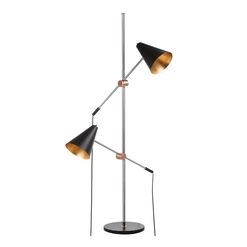 Reed Metal Adjustable 2 Light Floor Lamp