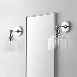 Lansor Chrome And Glass Wall Sconce