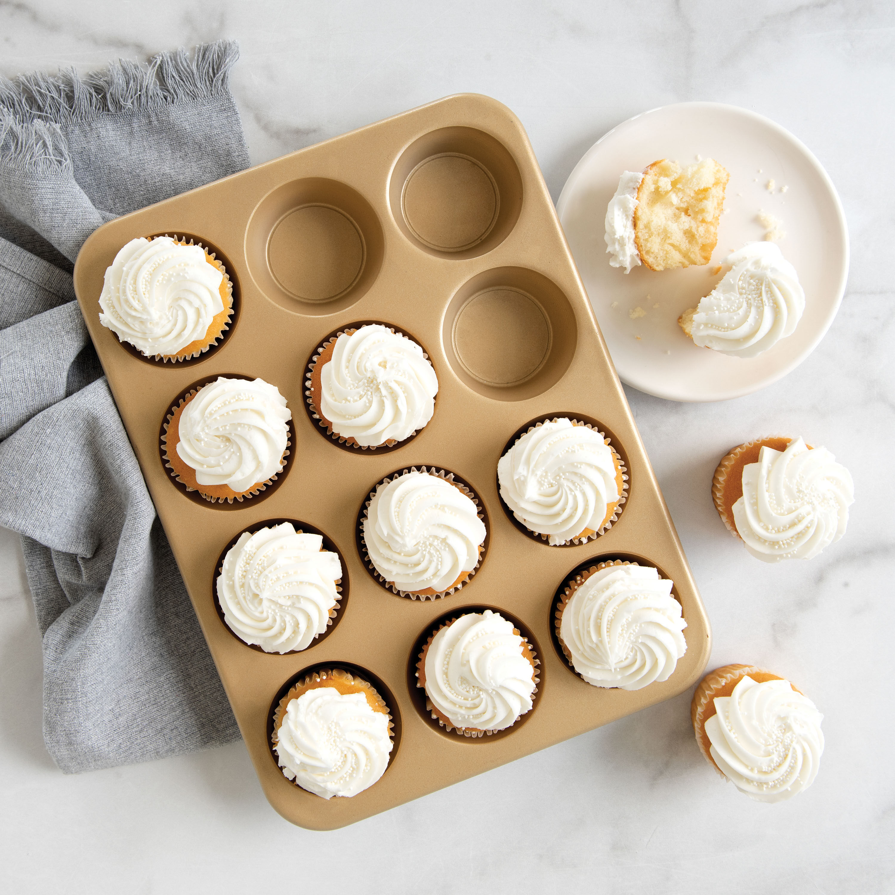 Nordic Ware Naturals Gold Nonstick Aluminum 12c Muffin Pan World Market
