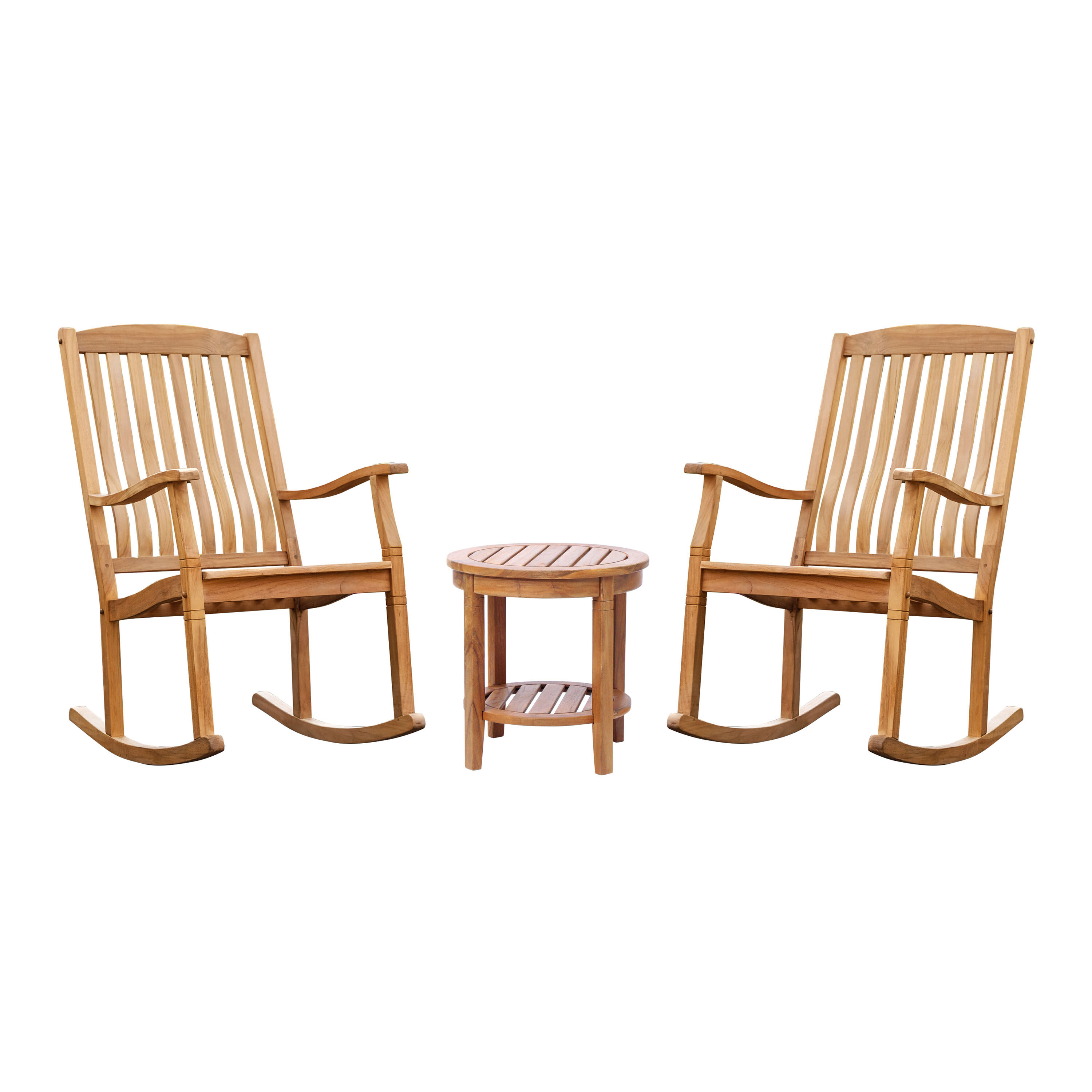 Teak rocking sale chair set