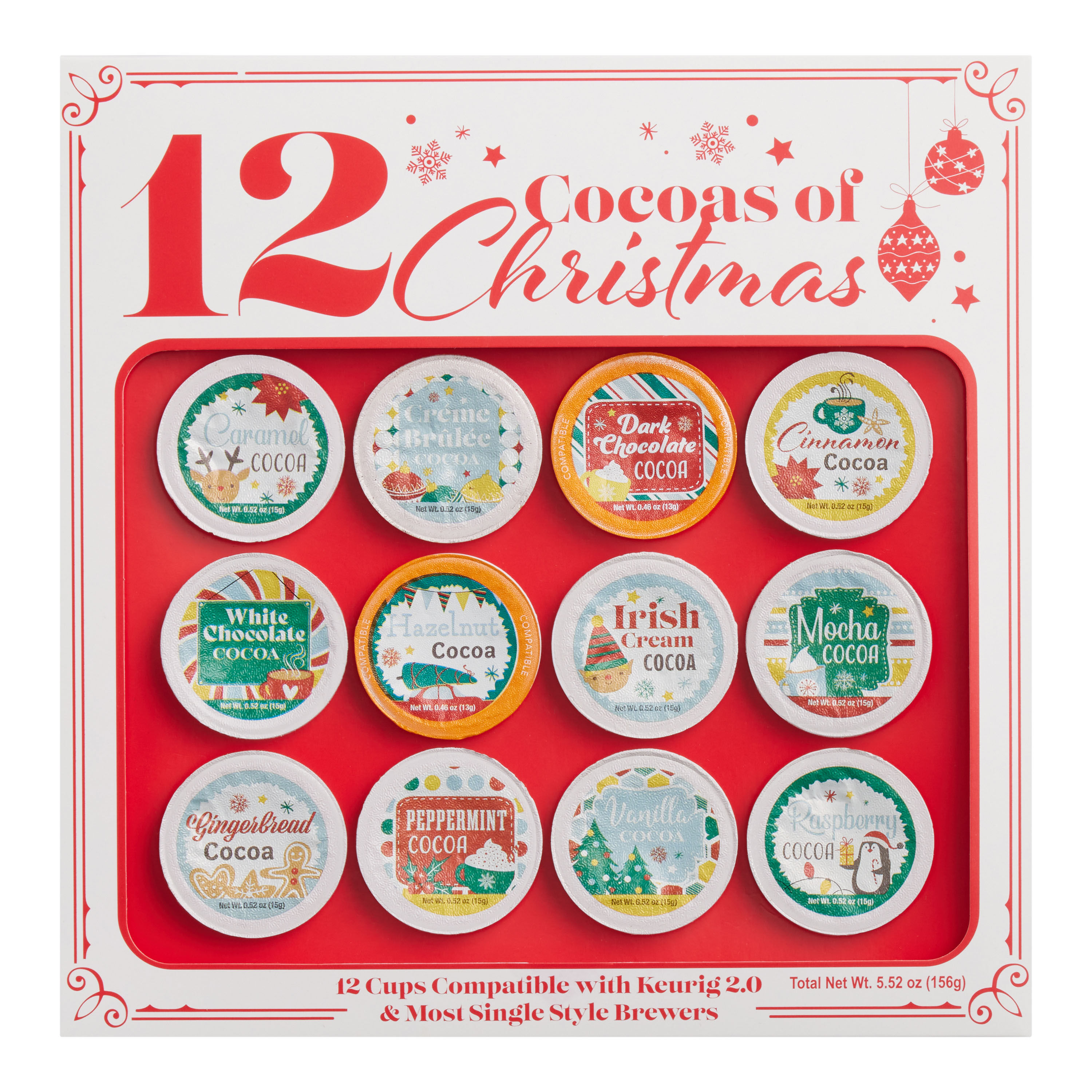 12 Cocoas Of Christmas Hot Chocolate K Cup Coffee Pods Gift Set 12 Count World Market