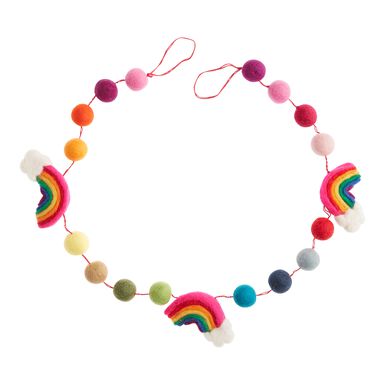 Felt Rainbow and Pom Pom Garland Felt Rainbow and Pom Pom Garland