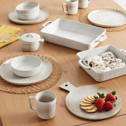 Vita Ivory And Brown Reactive Glaze Dishware Collection