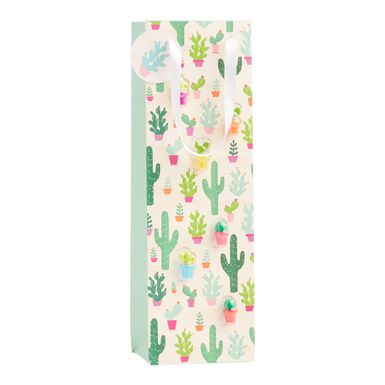 Cactus Wine Bag With Glass Markers Cactus Wine Bag With Glass Markers