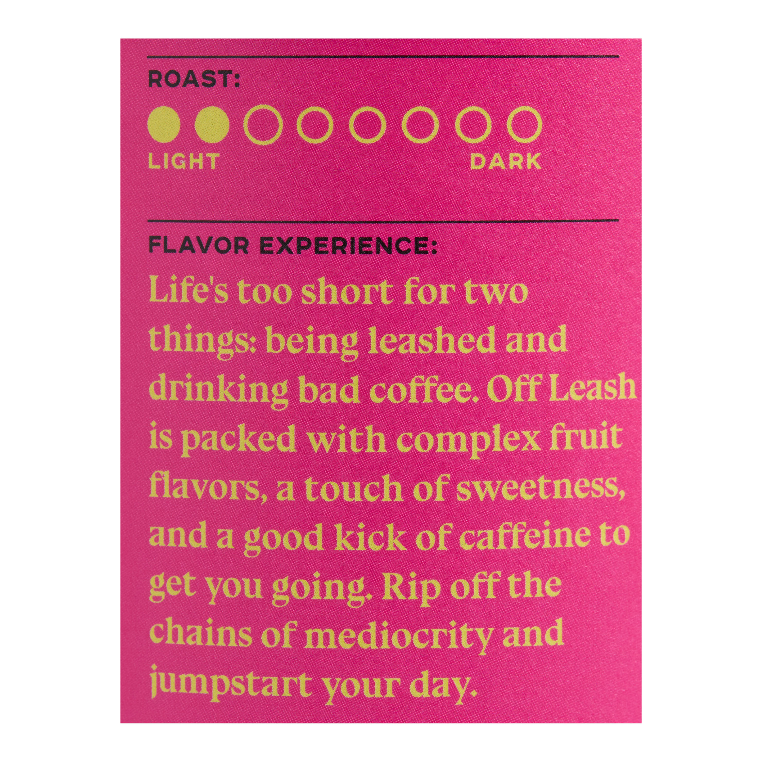 Rare Breed Off Leash Whole Bean Coffee 10 Oz.