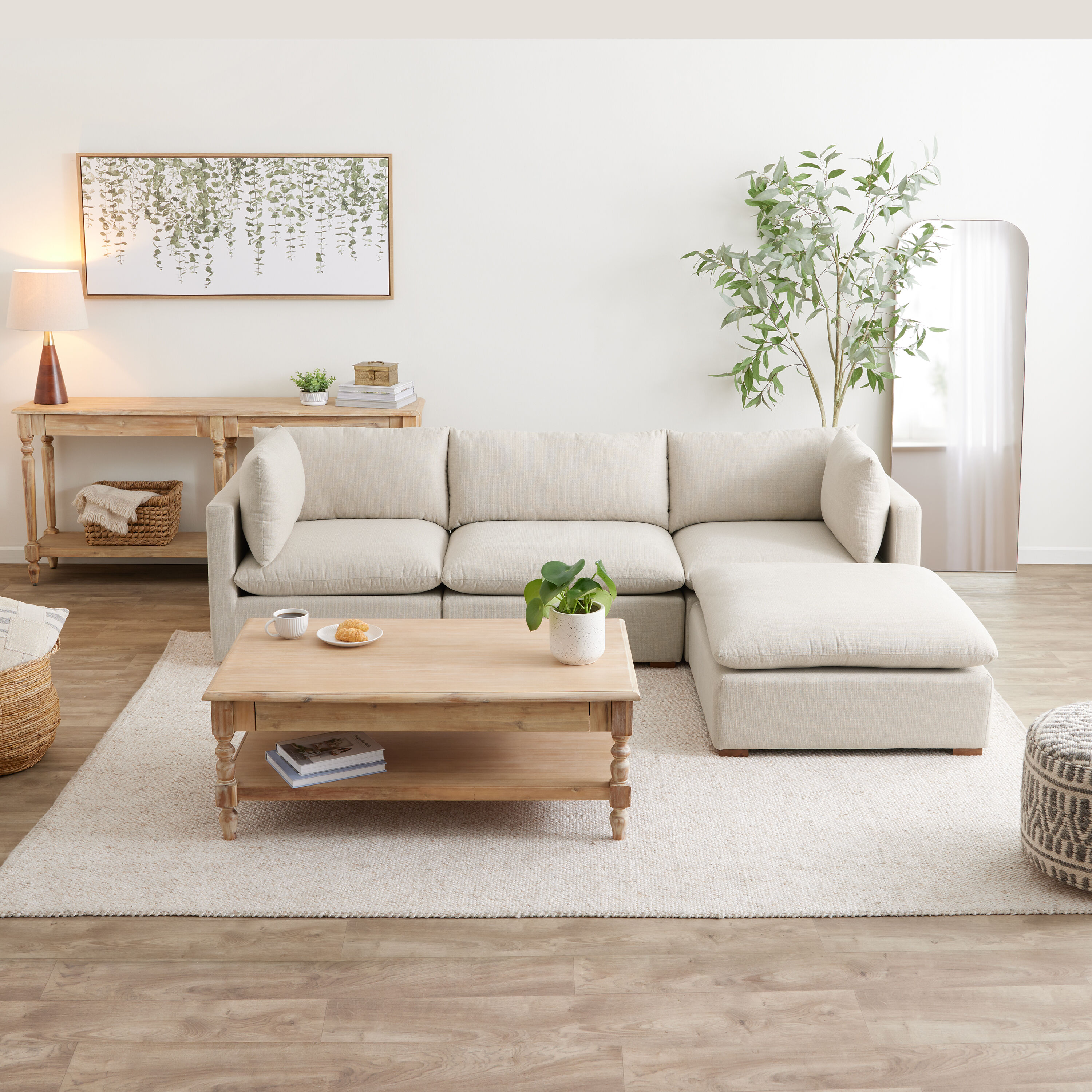 Weston Pillow Top 4 Piece L Modular Sectional Sofa World Market