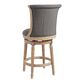 Linen Channel Back Swivel Counter Stool image number 4