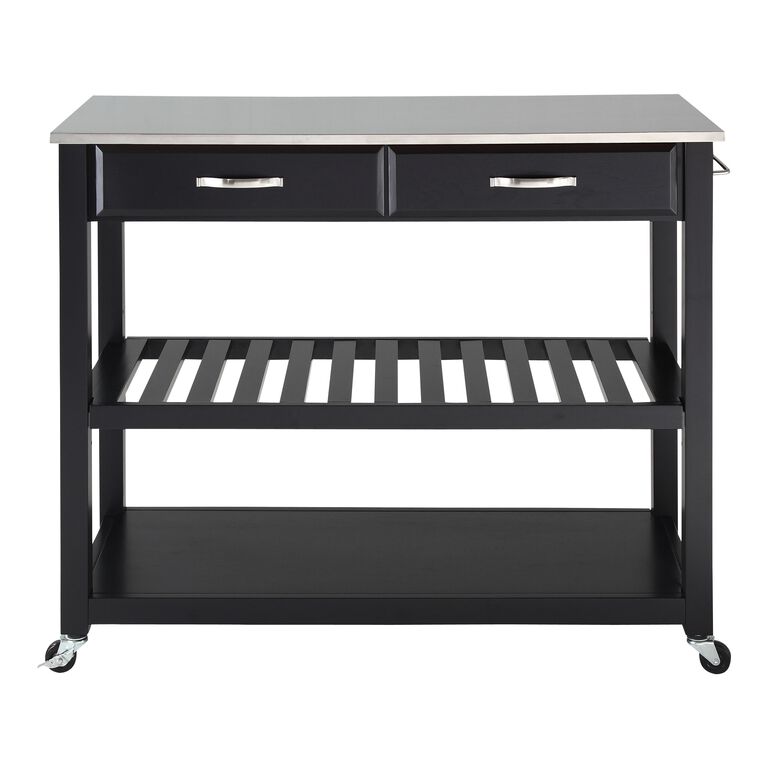 Sondra Stainless Steel Top Kitchen Cart image number 3