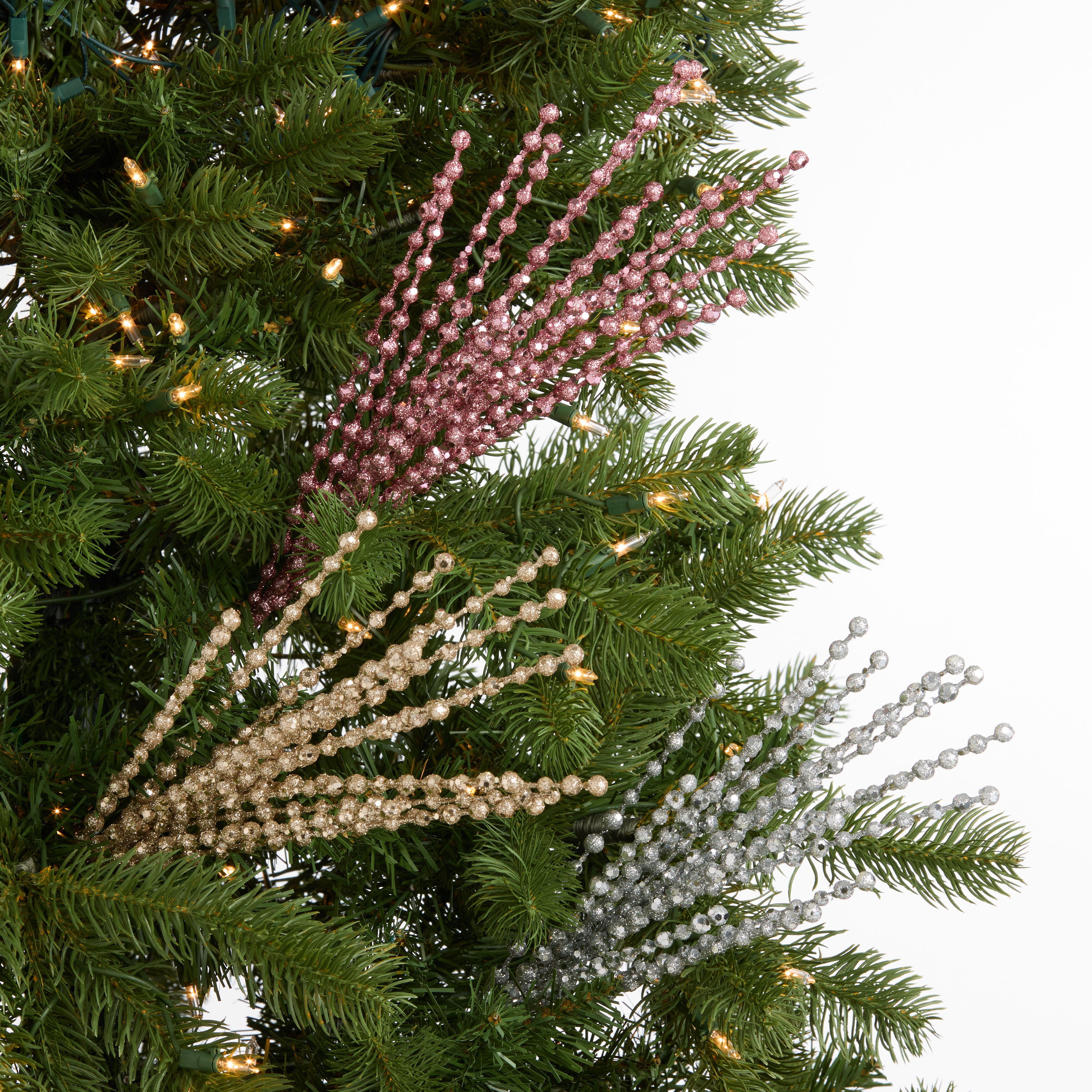 Glittered Bead Cluster Tree Pick image number 0