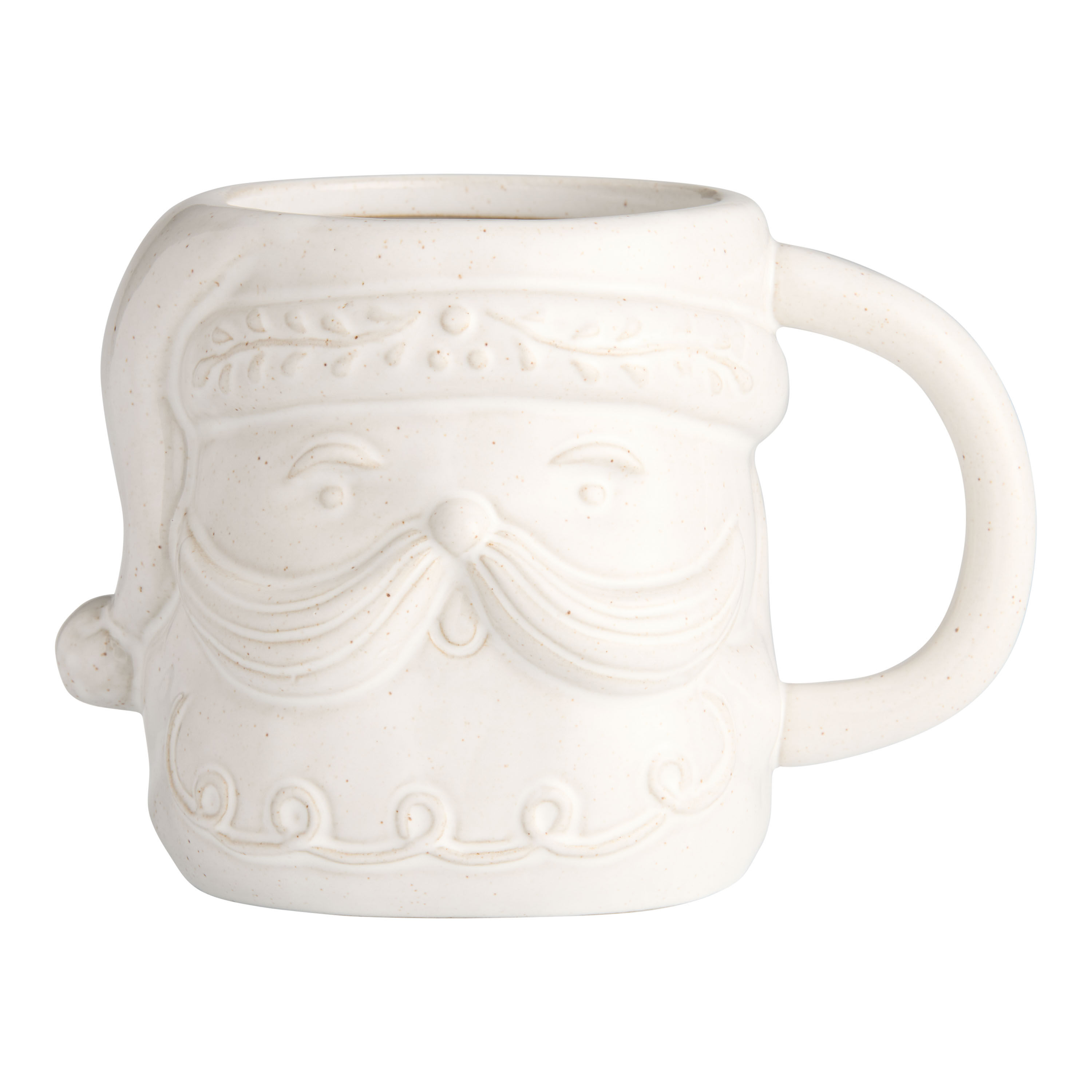 Off White Santa Figural Ceramic Mug image number 0