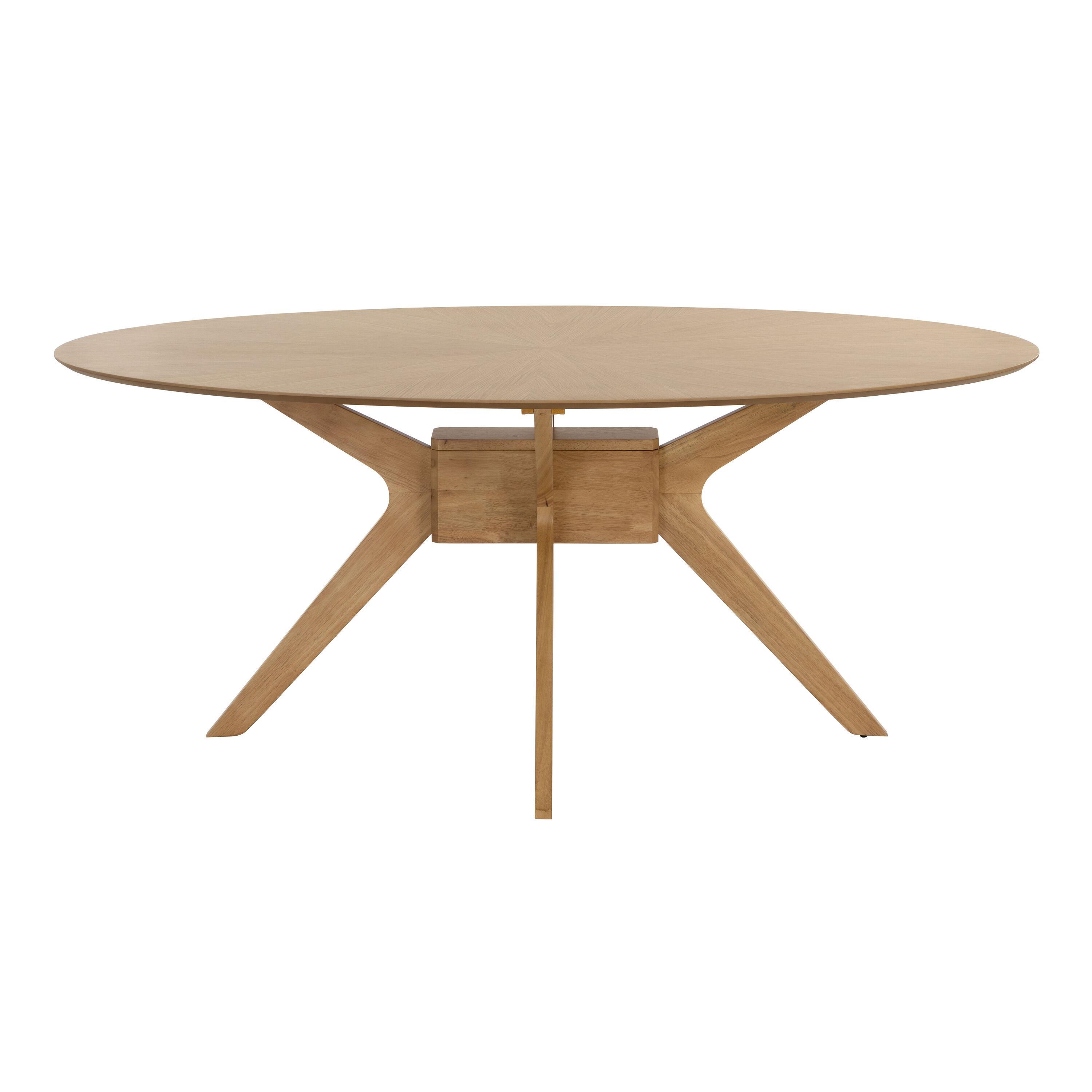 Akira Oval Wood Starburst Dining Table