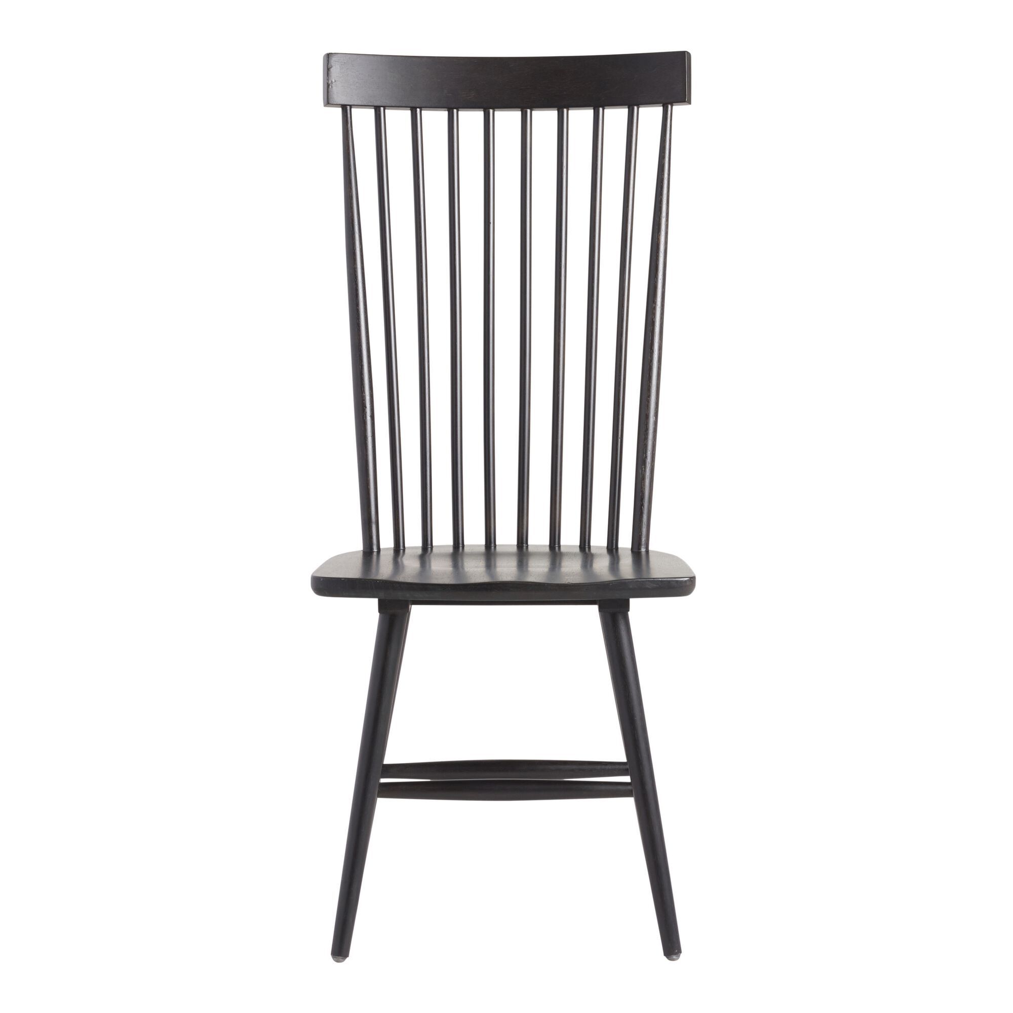 Kamron Black Wood Windsor Style Dining Chair Set of 2 World Market
