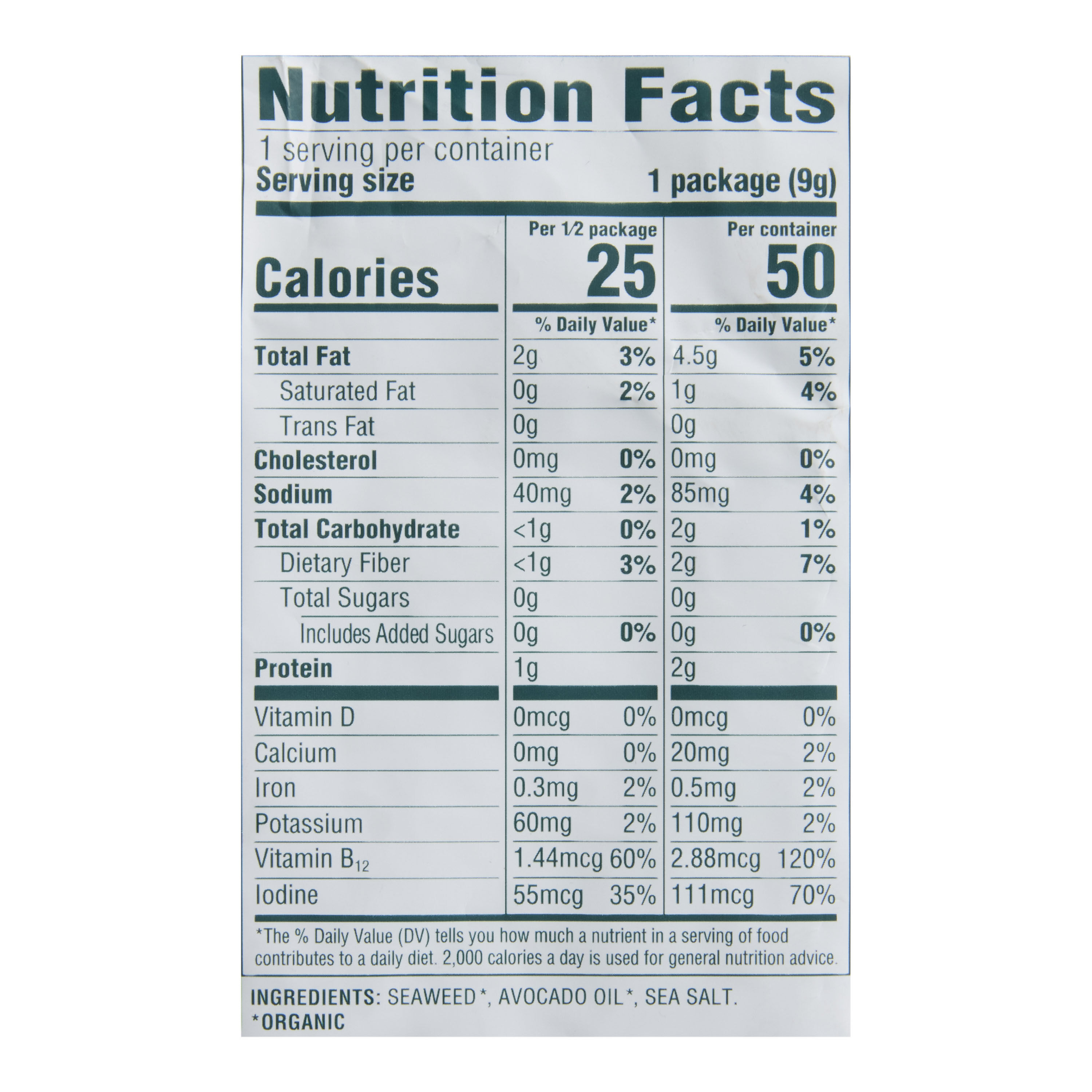 Gimme Sea Salt and Avocado Oil Roasted Seaweed Snacks