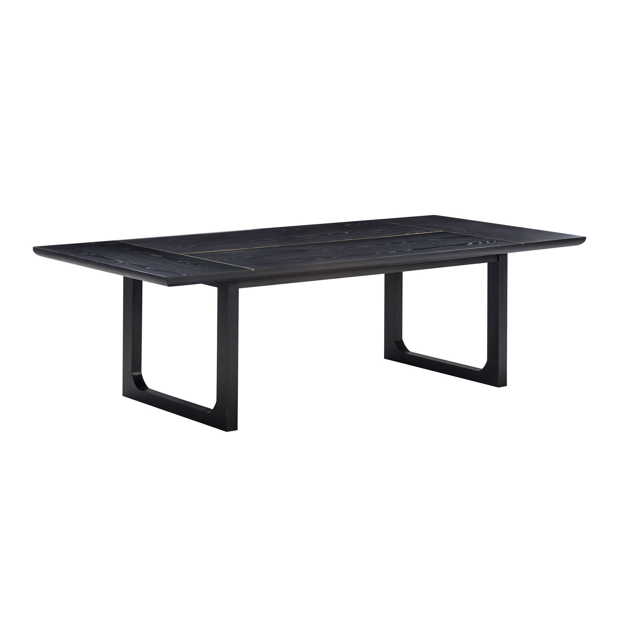 Long black outlet dining table